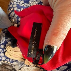 Concept C Trois Red Dress Top